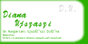 diana ujszaszi business card